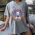 Boston Terrier Sugar Skull Dog Day Of The Dead Women's Comfort Colors T-Shirt Gray