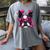 Boston Terrier Valentines Day Shirt Heart Dog Lover Women's Comfort Colors T-Shirt Gray