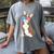 Brindle Boston Terrier Dog Patriotic Shirt USA Flag Women's Comfort Colors T-Shirt Gray