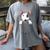Bull Terrier Pocket Bull Terrier Peeking Out Pocket Women's Comfort Colors T-Shirt Gray
