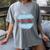 Chicago Flag Teacher School Cute Women's Comfort Colors T-Shirt Gray
