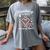 Christmas Candy Cane Work Of Heart Fourth 4th Grade Teacher Women's Comfort Colors T-Shirt Gray