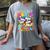 Color The World With Kindness Crayon Positivity Teacher Women's Comfort Colors T-Shirt Gray