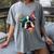 Cute Boston Terrier Puppy Dog Art Lover Unique Painting For Men Women Kids Women's Comfort Colors T-Shirt Gray