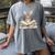 Cute Reading Bunny Glasses Books Bookworm Reader Teacher Women's Comfort Colors T-Shirt Gray