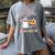 Daycare Boo Crew Groovy Halloween Floral Ghost Kid Teacher Women's Comfort Colors T-Shirt Gray