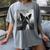 Dog Mom Dad Alien Selfie Boston Terrier UFO For Men Women Women's Comfort Colors T-Shirt Gray