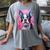 Dog Pink Boston Terrier Women's Comfort Colors T-Shirt Gray
