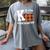 Fall Kindergarten Teacher K Is For Buffalo Plaid Pumpkin Women's Comfort Colors T-Shirt Gray