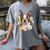 Floral Boston Terrier Women's Comfort Colors T-Shirt Gray