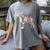 Floral FLower Boston Terrier Mom Grandma Women's Comfort Colors T-Shirt Gray