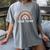 Future Teacher Kids Youth Girls Leopard Rainbow Women Women's Comfort Colors T-Shirt Gray