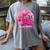 Ghost And Witch Boston Terrier Dog In October We Wear Pink Women's Comfort Colors T-Shirt Gray
