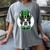 Green Boston Terrier Shamrock St Patricks Day Boston Terrier Women's Comfort Colors T-Shirt Gray