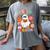 Groovy Halloween Trick Or Teach Retro Floral Ghost Teacher For Men Women Kids Women's Comfort Colors T-Shirt Gray