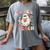 Groovy Halloween Trick Or Teach Retro Floral Ghost Teacher Women's Comfort Colors T-Shirt Gray