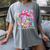 Groovy Teacher Cute Coquette Bow Flower Retro Back To School Women's Comfort Colors T-Shirt Gray