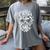 Halloween Costume Skull Boston Terrier Dog Lover Women's Comfort Colors T-Shirt Gray