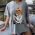Halloween Skeleton Boston Terrier Women's Comfort Colors T-Shirt Gray