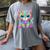 Happy Dot Day Colorful Polka Dot Cat Kitten Teachers Kids Women's Comfort Colors T-Shirt Gray