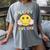Happy Dot Day Hippie Flowers Smile Face Groovy Teacher Kids Women's Comfort Colors T-Shirt Gray
