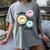 Happy To See Your Face Smile Face Teacher Back To School Women's Comfort Colors T-Shirt Gray