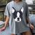 Kids Boston Terrier Dog For Women And Girls Women's Comfort Colors T-Shirt Gray