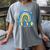 Be Kind Rainbow Down Syndrome Awareness Teacher Blue Yellow Women's Comfort Colors T-Shirt Gray Be Kind Rainbow Down Syndrome Awareness Teacher Blue Yellow Women's Comfort Colors T-Shirt Gray