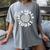 Let's Learn Today Checkered Apple Back To School Teacher Women's Comfort Colors T-Shirt Gray