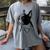 I Love My Boston Terrier Dog With Heart Women's Comfort Colors T-Shirt Gray