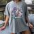 Microscope Flower Butterfly Biology Science Teacher Student Women's Comfort Colors T-Shirt Gray Microscope Flower Butterfly Biology Science Teacher Student Women's Comfort Colors T-Shirt Gray