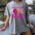 In October We Wear Pink Love Teacher Breast Cancer Awareness Women's Comfort Colors T-Shirt Gray