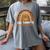 One Thankful Science Teacher Rainbow Boho Fall Thanksgiving Women's Comfort Colors T-Shirt Gray One Thankful Science Teacher Rainbow Boho Fall Thanksgiving Women's Comfort Colors T-Shirt Gray