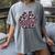 Panthers Paw Print Leopard Maroon Panther Pride Teacher Women's Comfort Colors T-Shirt Gray