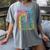 PE Teacher Phys Ed Tie Dye Physical Education Appreciation Women's Comfort Colors T-Shirt Gray