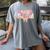 Physical Education Halloween Bow Checkered Teacher Ghost PE Women's Comfort Colors T-Shirt Gray