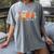 Preppy One Thankful Teacher Coquette Thanksgiving Teacher Women's Comfort Colors T-Shirt Gray