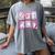 Preppy Spooky Teacher Halloween Ghost Coquette Bow Autumn Women's Comfort Colors T-Shirt Gray