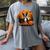 Pumpkin Boston Terrier Costume On Boston Terrier Halloween Women's Comfort Colors T-Shirt Gray