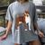 Red Boston Terrier Dog Women's Comfort Colors T-Shirt Gray