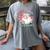 Retro Pink Christmas Santa's Favorite Art Teacher Artist Women's Comfort Colors T-Shirt Gray