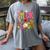 Retro Trick Or Teach Leopard Ghost Halloween Spooky Teacher Women's Comfort Colors T-Shirt Gray