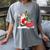 Santa Ugly Christmas Tree Lights Boston Terrier Dog Lover Women's Comfort Colors T-Shirt Gray