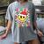 Santas Favorite Teacher Retro Groovy Smile Face Christmas Women's Comfort Colors T-Shirt Gray Santas Favorite Teacher Retro Groovy Smile Face Christmas Women's Comfort Colors T-Shirt Gray