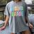 Second Grade Team Heart Teacher Student Back To School Girls Women's Comfort Colors T-Shirt Gray