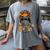 STEM Teacher Messy Bun Fall Vibes Autumn Thanksgiving Men Women Women's Comfort Colors T-Shirt Gray
