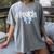 Teach Teacher Coquette Bow Pencil Back To School First Day Women's Comfort Colors T-Shirt Gray Teach Teacher Coquette Bow Pencil Back To School First Day Women's Comfort Colors T-Shirt Gray
