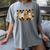 Teacher Appreciation Boho Floral Leopard Checkered Women's Comfort Colors T-Shirt Gray