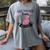This Teacher Loves Her Flock Cute Flamingo Teacher Women's Comfort Colors T-Shirt Gray