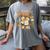 Team TK Crew Preppy Coquette Bow Pumpkin Fall TK Teacher Women's Comfort Colors T-Shirt Gray